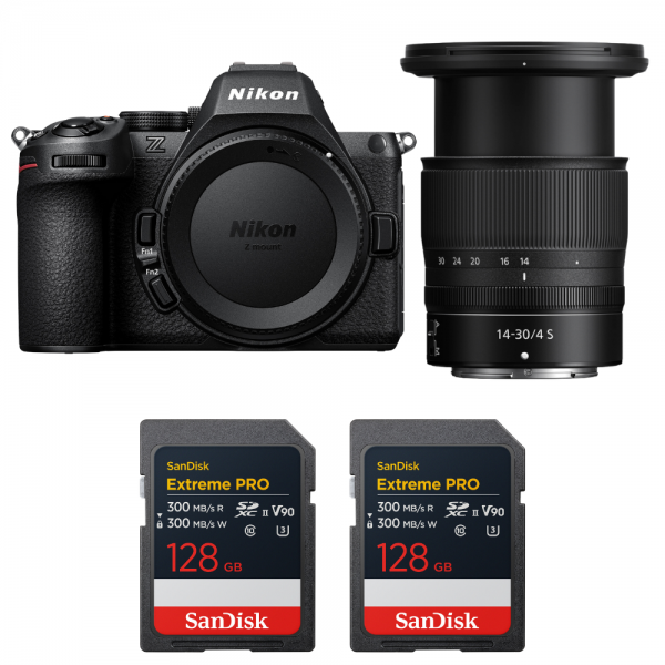 Nikon Z5 II + 14-30mm f/4 S + 2 SanDisk 128GB Extreme PRO UHS-II SDXC-1