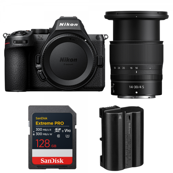 Nikon Z5 II + 14-30mm f/4 S + 1 SanDisk 128GB Extreme PRO UHS-II SDXC + 2 Nikon EN-EL15c-1