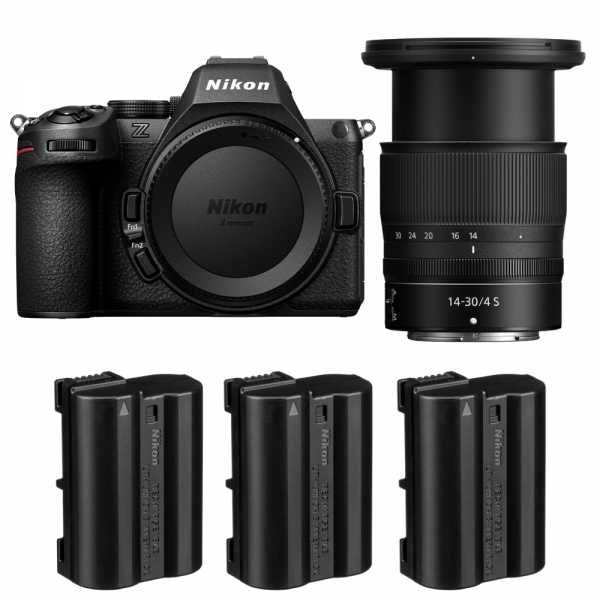 Nikon Z5 II + 14-30mm f/4 S + 3 Nikon EN-EL15c-1