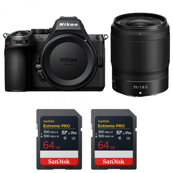 Nikon Z5 II + 35mm f/1.8 S + 2 SanDisk 64GB Extreme PRO UHS-II SDXC-1