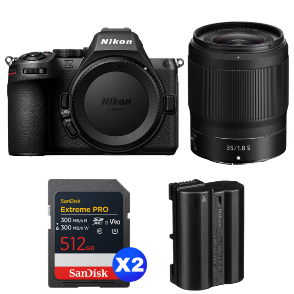 Nikon Z5 II + 35mm f/1.8 S + 2 SanDisk 512GB Extreme PRO UHS-II SDXC + Nikon EN-EL15c-1