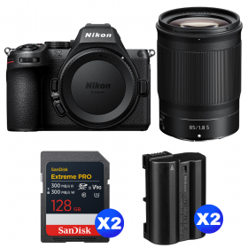 Nikon Z5 II + 85mm f/1.8 S + 2 SanDisk 128GB Extreme PRO UHS-II SDXC + 2 Nikon EN-EL15c-1