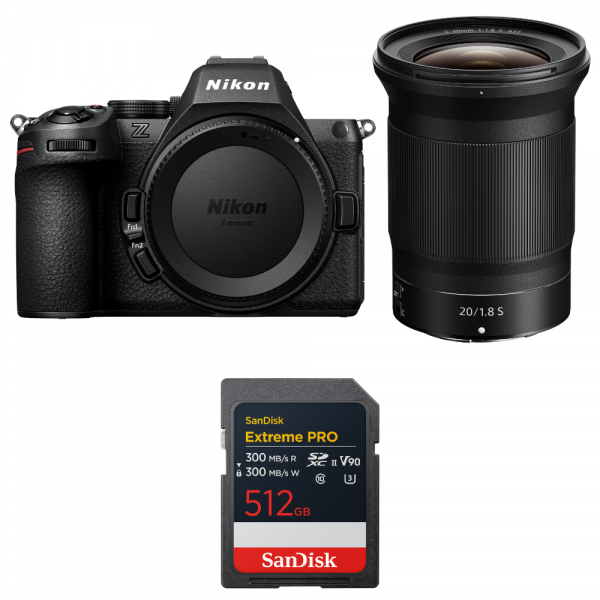 Nikon Z5 II + 20mm f/1.8 S + 1 SanDisk 512GB Extreme PRO UHS-II SDXC-1