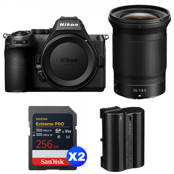 Nikon Z5 II + 20mm f/1.8 S + 2 SanDisk 256GB Extreme PRO UHS-II SDXC + Nikon EN-EL15c-1