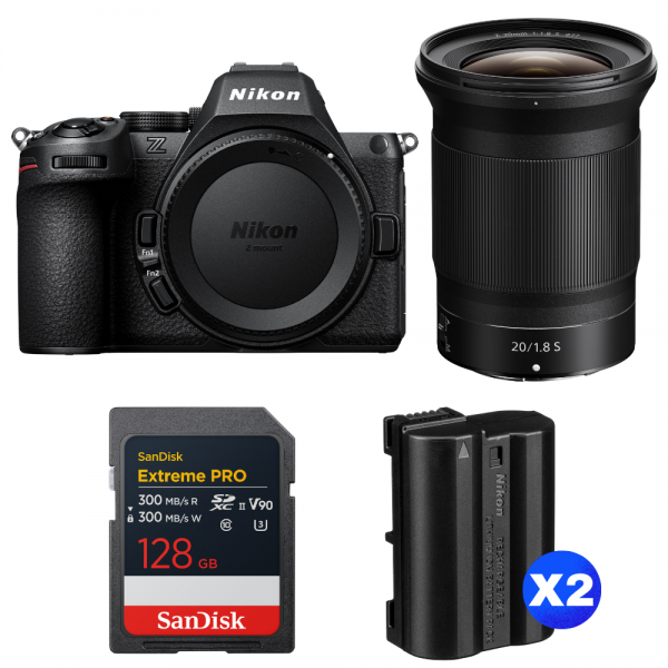 Nikon Z5 II + 20mm f/1.8 S + 1 SanDisk 128GB Extreme PRO UHS-II SDXC + 2 Nikon EN-EL15c-1