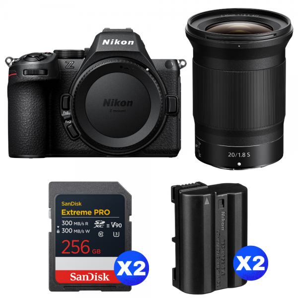 Nikon Z5 II + 20mm f/1.8 S + 2 SanDisk 256GB Extreme PRO UHS-II SDXC + 2 Nikon EN-EL15c-1