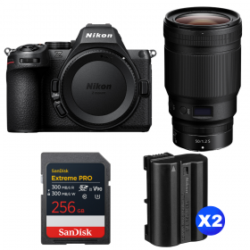 Nikon Z5 II + 50mm f/1.2 S + 1 SanDisk 256GB Extreme PRO UHS-II SDXC + 2 Nikon EN-EL15c-1