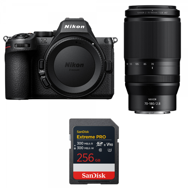 Nikon Z5 II + 70-180mm f/2.8 + 1 SanDisk 256GB Extreme PRO UHS-II SDXC-1