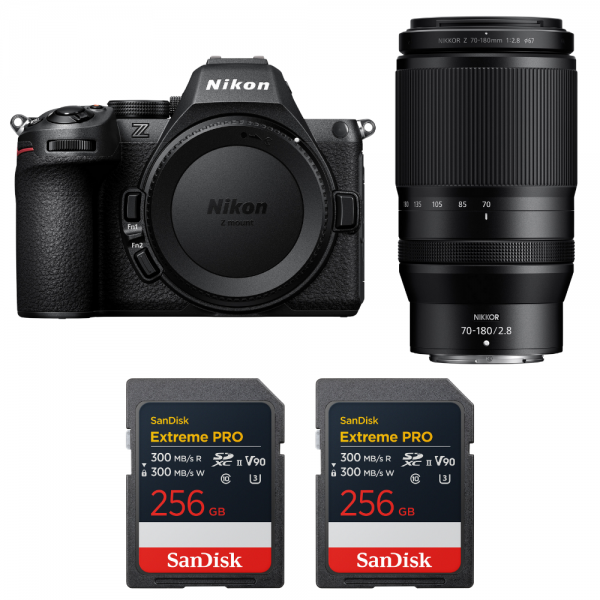 Nikon Z5 II + 70-180mm f/2.8 + 2 SanDisk 256GB Extreme PRO UHS-II SDXC-1