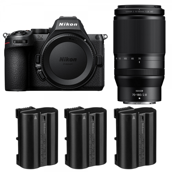 Nikon Z5 II + 70-180mm f/2.8 + 3 Nikon EN-EL15c-1