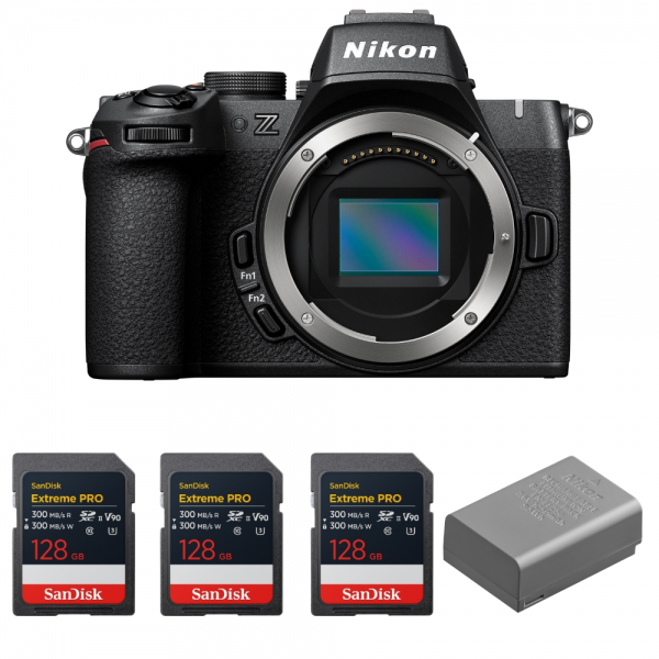 Nikon Z50 II + 3 SanDisk 128GB Extreme PRO UHS-II SDXC + Nikon EN-EL25a-1