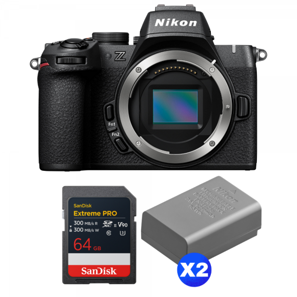 Nikon Z50 II + 1 SanDisk 64GB Extreme PRO UHS-II SDXC + 2 Nikon EN-EL25a-1