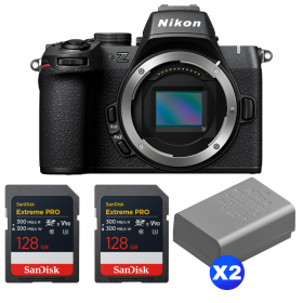 Nikon Z50 II + 2 SanDisk 128GB Extreme PRO UHS-II SDXC + 2 Nikon EN-EL25a-1