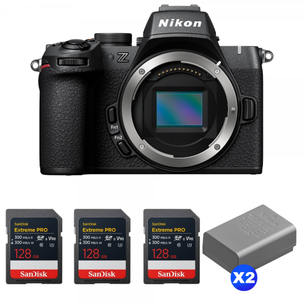 Nikon Z50 II + 3 SanDisk 128GB Extreme PRO UHS-II SDXC + 2 Nikon EN-EL25a-1