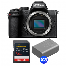 Nikon Z50 II + 1 SanDisk 64GB Extreme PRO UHS-II SDXC + 3 Nikon EN-EL25a-1
