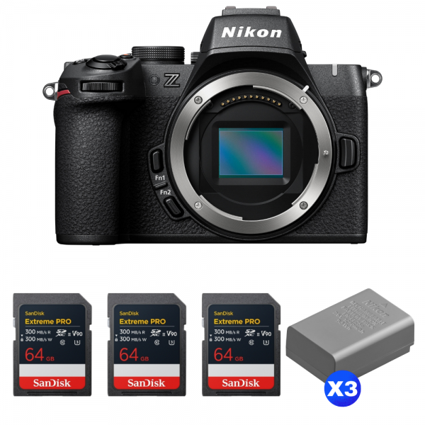 Nikon Z50 II + 3 SanDisk 64GB Extreme PRO UHS-II SDXC + 3 Nikon EN-EL25a-1