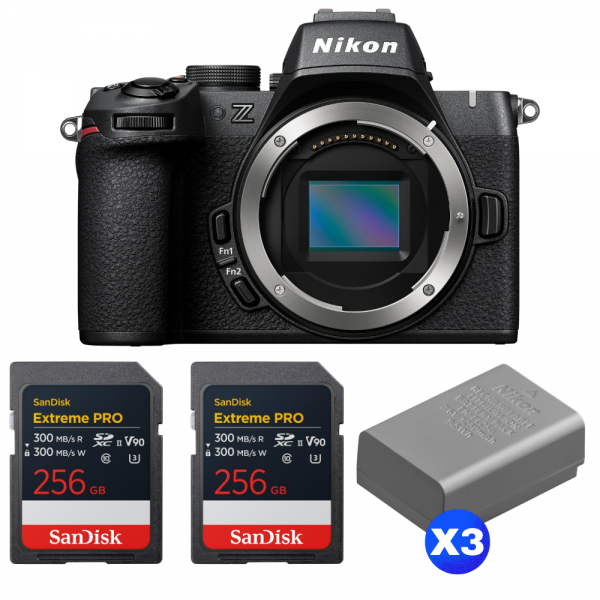 Nikon Z50 II + 2 SanDisk 256GB Extreme PRO UHS-II SDXC + 3 Nikon EN-EL25a-1