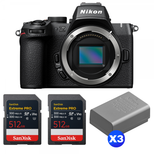 Nikon Z50 II + 2 SanDisk 512GB Extreme PRO UHS-II SDXC + 3 Nikon EN-EL25a-1