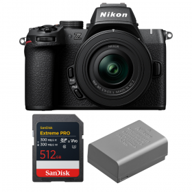 Nikon Z50 II + 16-50mm f/3.5-6.3 VR + 1 SanDisk 512GB Extreme PRO UHS-II SDXC + Nikon EN-EL25a-1