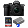 Nikon Z50 II + 16-50mm f/3.5-6.3 VR + 1 SanDisk 256GB Extreme PRO UHS-II SDXC + 3 Nikon EN-EL25a-1