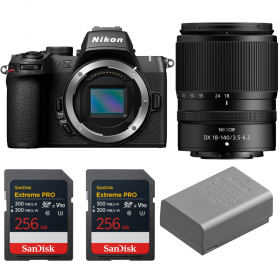 Nikon Z50 II + 18-140mm f/3.5-6.3 VR + 2 SanDisk 256GB Extreme PRO UHS-II SDXC + Nikon EN-EL25a-1