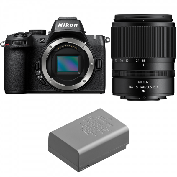 Nikon Z50 II + 18-140mm f/3.5-6.3 VR + Nikon EN-EL25a-1