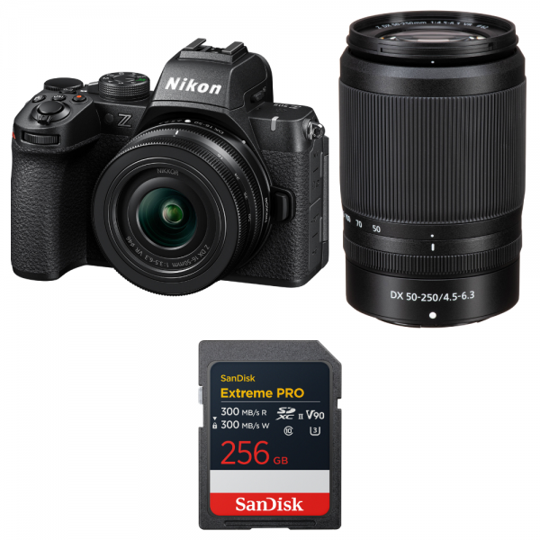 Nikon Z50 II + 16-50mm + 50-250mm + 1 SanDisk 256GB Extreme PRO UHS-II SDXC-1