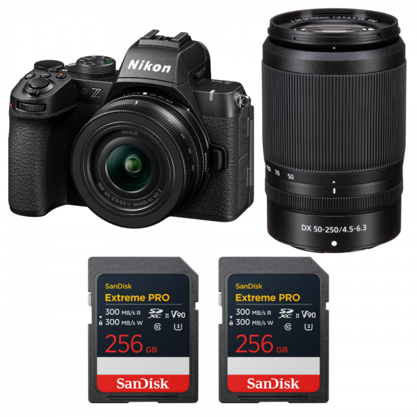 Nikon Z50 II + 16-50mm + 50-250mm + 2 SanDisk 256GB Extreme PRO UHS-II SDXC-1