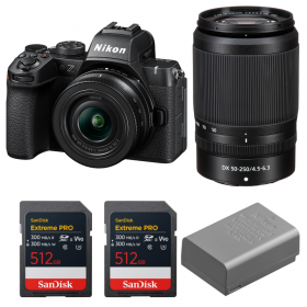 Nikon Z50 II + 16-50mm + 50-250mm + 2 SanDisk 512GB Extreme PRO UHS-II SDXC + Nikon EN-EL25a-1