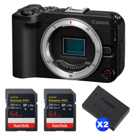 Canon EOS R50 V + 2 SanDisk 64GB Extreme PRO UHS-II SDXC + 2 Canon LP-E17-1