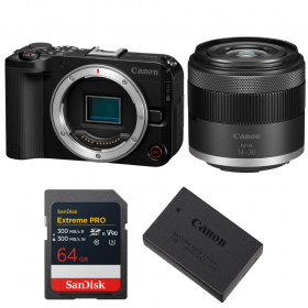 Canon EOS R50 V + RF-S 14-30mm f/4.5-6.3 IS STM PZ + 1 SanDisk 64GB Extreme PRO UHS-II SDXC + Canon LP-E17-1
