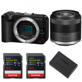 Canon EOS R50 V + RF-S 14-30mm f/4.5-6.3 IS STM PZ + 2 SanDisk 64GB Extreme PRO UHS-II SDXC + Canon LP-E17-1