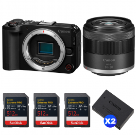 Canon EOS R50 V + RF-S 14-30mm f/4.5-6.3 IS STM PZ + 3 SanDisk 512GB Extreme PRO UHS-II SDXC + 2 Canon LP-E17-1