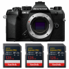 OM SYSTEM OM-5 Mark II Negro + 3 SanDisk 128GB Extreme PRO UHS-II SDXC-1