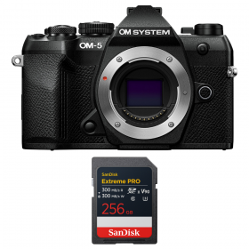 OM SYSTEM OM-5 Mark II Negro + 1 SanDisk 256GB Extreme PRO UHS-II SDXC-1