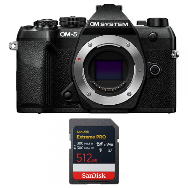 OM SYSTEM OM-5 Mark II Noir + 1 SanDisk 512GB Extreme PRO UHS-II SDXC-1