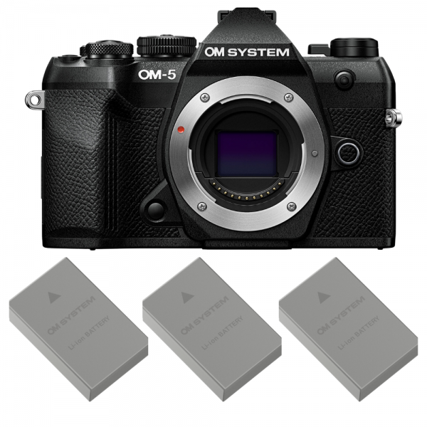 OM SYSTEM OM-5 Mark II Noir + 3 OM System BLS-50-1