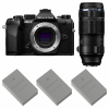 OM SYSTEM OM-5 Mark II Negro + 100-400mm F5.0-6.3 IS II + 3 OM System BLS-50-1
