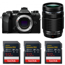 OM SYSTEM OM-5 Mark II Black + 40-150mm f/4 PRO + 3 SanDisk 512GB Extreme PRO UHS-II SDXC-1