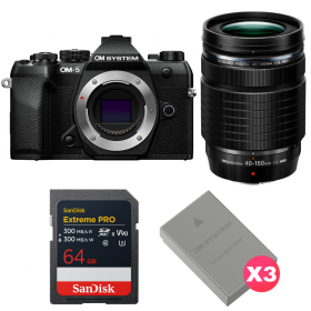 OM SYSTEM OM-5 Mark II Black + 40-150mm f/4 PRO + 1 SanDisk 64GB Extreme PRO UHS-II SDXC + 3 OM System BLS-50-1