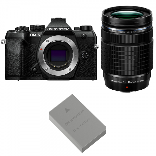 OM SYSTEM OM-5 Mark II Noir + 40-150mm f/4 PRO + 1 OM System BLS-50-1