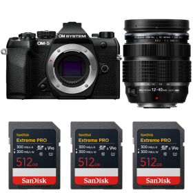 OM SYSTEM OM-5 Mark II Noir + 12-40mm f/2.8 PRO II + 3 SanDisk 512GB Extreme PRO UHS-II SDXC-1