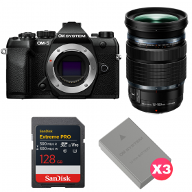 OM SYSTEM OM-5 Mark II Black + 12-100mm f/4 IS PRO + 1 SanDisk 128GB Extreme PRO UHS-II SDXC + 3 OM System BLS-50-1