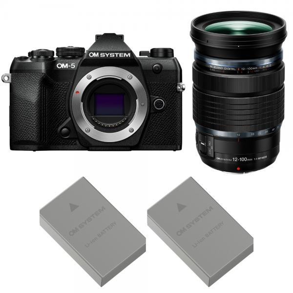 OM SYSTEM OM-5 Mark II Black + 12-100mm f/4 IS PRO + 2 OM System BLS-50-1