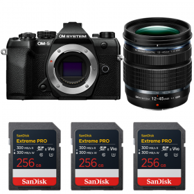 OM SYSTEM OM-5 Mark II Black + 12-45mm f/4 PRO + 3 SanDisk 256GB Extreme PRO UHS-II SDXC-1