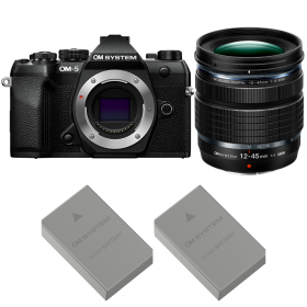 OM SYSTEM OM-5 Mark II Noir + 12-45mm f/4 PRO + 2 OM System BLS-50-1