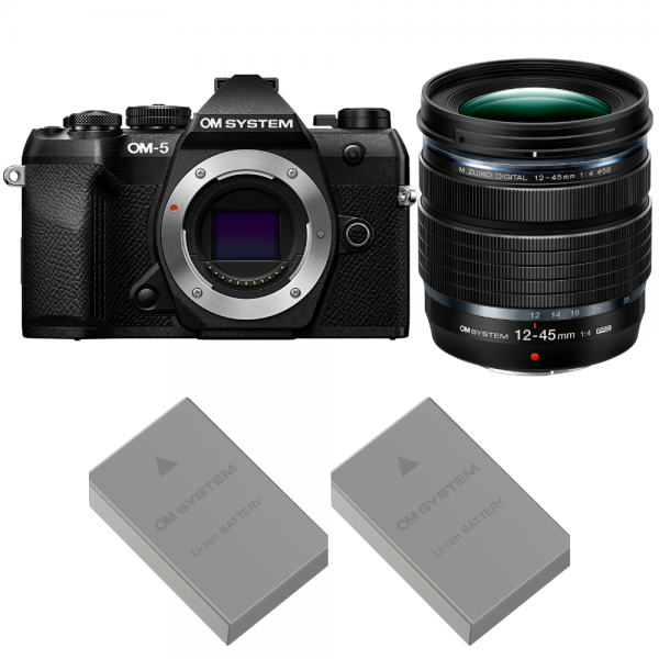 OM SYSTEM OM-5 Mark II Negro + 12-45mm f/4 PRO + 2 OM System BLS-50-1