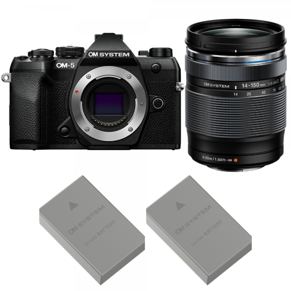 OM SYSTEM OM-5 Mark II Negro + 14-150mm f/4-5.6 II + 2 OM System BLS-50-1