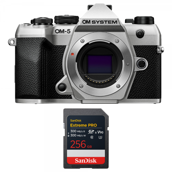 OM SYSTEM OM-5 Mark II Silver + 1 SanDisk 256GB Extreme PRO UHS-II SDXC-1