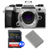 OM SYSTEM OM-5 Mark II Plata + 2 SanDisk 256GB Extreme PRO UHS-II SDXC + OM System BLS-50-1